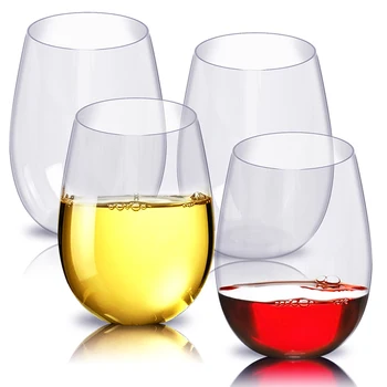 4BUC/Set Incasabilă Plastic Pahar de Vin Incasabil PCTG Vin Roșu Pahar Pahare Reutilizabile Transparent Lapte, Suc de Fructe, Bere Cupa