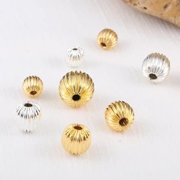 4mm de Culoare de Aur Rotund Spirală de Cupru Liber Margele Spacer pentru a Face Bijuterii Bratara Cercei DIY Meșteșug Concluziile