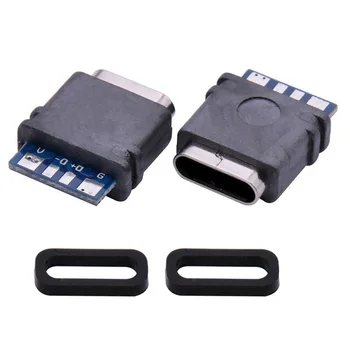 5-10buc Impermeabil USB-C, Jack de Tip C 4Pin Femeie Conector Port Priză de Date Pentru DIY Solder PCB Design de Încărcare de Transmisie de Date 16