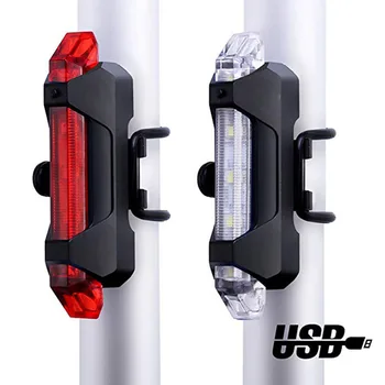 5 Culoare USB Portabile Reîncărcabile Biciclete Biciclete Coada din Spate de Siguranță lampa Stop Bicicleta Spate Lampă Super Luminoase