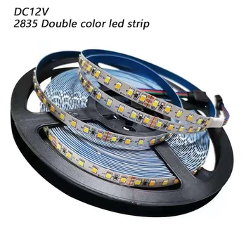5 Metri 2835 SMD două culori LED-uri de lumină moale cu 120 de lumini/1 metru de intrare DC12V înaltă luminozitate lumina. 10