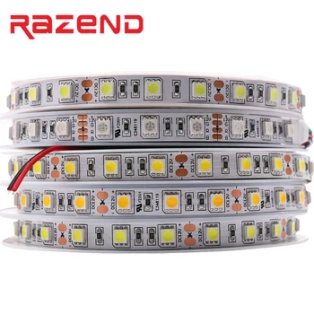 5050 led bandă 12V DC lumina Naturala alb/Cald alb /RGB 60LEDs/m 5m Flexibile LED Banda LED-uri de Înaltă luminozitate lampa benzi 9