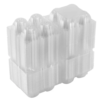 50Pcs de Plastic, Cutii de carton de Ouă în Vrac Clar de Ou de Pui Tava Suport Pentru Familie Pășune Ferma de Pui de Afaceri de Piață - 4 Grile
