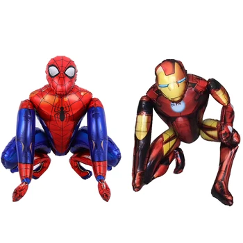 55*63cm 3D Spiderman, Iron Man, Super-Eroul Baloane Avengers Erou Hulk Băiat Petrecere de Aniversare pentru Copii Decor Baieti Jucărie pentru Copii 12