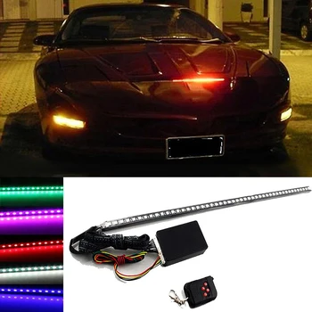 56cm 48LED RGB Auto Scanner Knight Rider Strobe Flash de Lumină Benzi+Telecomanda 3
