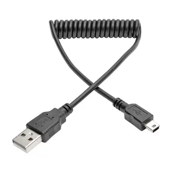 5FT/1,5 M Hi-Speed USB 2.0 la USB Mini-B Cablu (M/M), Spiralat, USB de Tip a-Mini-B 11