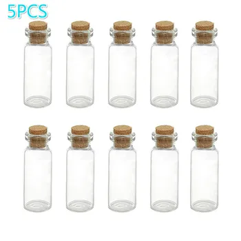 5pcs Mini Transparent Sticle Cu Dop de Plută Capacitate De 0,5 ml 1 ml 2 ml 4 ml 5 ml 6 ml 7 ml 10ml Borcane de Sticlă care Doresc Sticla Cadou 11
