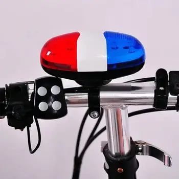 6 LED-uri 4 Sunete Ton de Biciclete Clopot Mașină de Poliție Lumina Electronice Corn Sirena pentru Copii Copil Bicicleta, Scuter, Bicicleta Lampa Accesorii 14