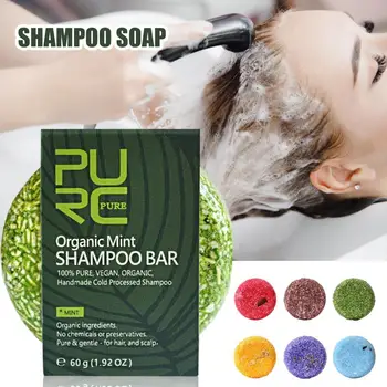 60g de Păr Șampon Săpun Alge marine Mirosul de Mentă și Scorțișoară Hidratanta de Par Hranitoare Ghimbir Bar Sampon pentru Familie 3