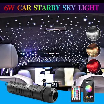 6W Masina Cerul Înstelat de Lumină LED-uri Auto Acoperiș de Stele Lumina Plafon Auto de Decor Interior, Accesorii Fibra Optica Lumina