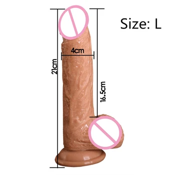 7/8 Inch Imens Realist Penis artificial Jucarii pentru Adulti Silicon Penis Dong cu ventuza pentru Femei Masturbare Lesbain Sex Anal 18 5
