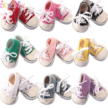7 Cm Panza Pantofi Papusa De 18 Inch American Doll 11 Culori Cârpă Papusa Pantofi, Cizme, Adidasi Pentru 43 Cm Copilul Nou Născut&OG Fata de Papusa