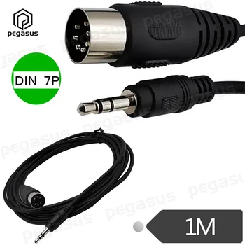 7-Pin Din Male la DC 3.5 mm de sex Feminin 1/8in MIDI Audio Stereo Cablu de 1 Metru 4