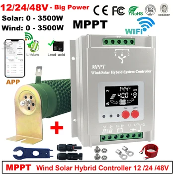 7000W 12V 24V 0~3500W Vântul 0~3500W Solar MPPT Vântul Solar Controler Hibrid Pioneer Versiune Taxa de Litiu, Plumb Acid Baterie GEL 9
