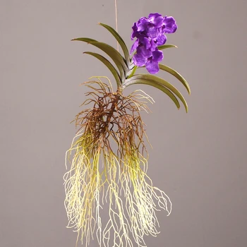 91CM Artificiale Realiste Orhidee Vanda Cu Frunze Rădăcini de Lumină Moderne de Lux Living Home Decor Flori Artificiale elemente de Recuzită