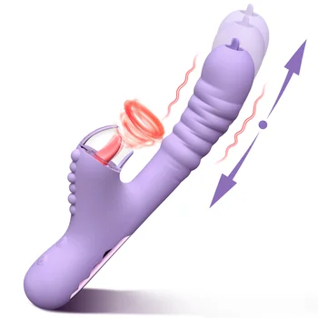 AAV 9.5 Inch Rabbit Vibrator 4 în 1 Penetrare Penis artificial Vibratoare pasarici rase Supt G Spot Stimulator Clitoris Jucarii Sexuale pentru Femei pentru Sex-Shop 10