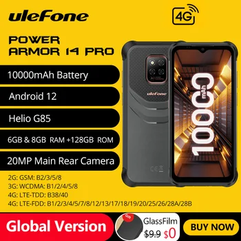 Accidentat Telefonul Ulefone Power Armor 14 Pro 10000mAh Android 12 Telefoane Mobile NFC Global 6GB RAM 128GB ROM 2.4 G/5G WLAN Smartphone 7