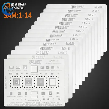 Amaoe SAM1-15 BGA Reballing Matrita Pentru Samsung S20 G988 S10 Nota 10 A750F A10S A40S A8S A10-A90 S21 CPU RAM WIFI CIP AUDIO IC 15