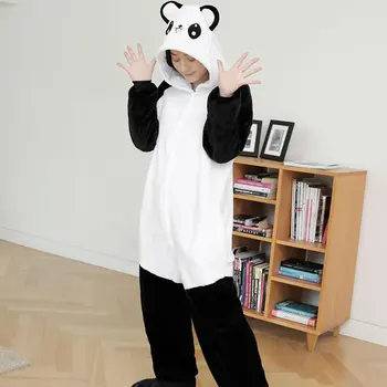 Anime Animal Panda Costum de Pijama Cosplay Toate salopeta Adulți Femei Bărbați Onesie Pijamale Rochie de Petrecere 9