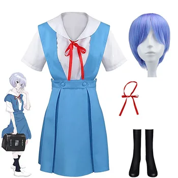Anime EVA Cosplay Școală Uniformă Rochie Costum de Uniformă Asuka Langley Soryu Tokyo Ayanami Rei Costum de Halloween Recuzită Cadou 12