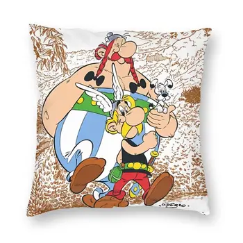 Asterix Și Obelix față de Pernă Decor Canapea Desene animate Perna Pătrat Acoperi 45x45cm 10