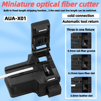 AUA-X01 Miniatură Fibra Optica Cutter Automat Instrument Reveni FTTH Rece Conexiune Fiber Cleaver Material Plastic 5
