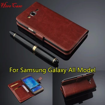 Autentic Flip Portofel din Piele de caz pentru Samsung Galaxy A3 A5 A7 J1 J3 J5 J7 2016 Cover Pentru Samsung Galaxy S3 S4 S5 S6 S7 Edge Acoperire