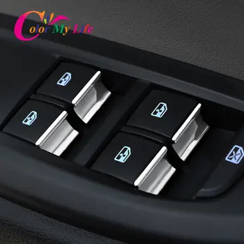 Auto-Accesorii Interior din Oțel Inoxidabil Mașină Geamului Ridicați Butonul Trim pentru Chevrolet Cruze, Malibu Trax pentru Opel Mokka