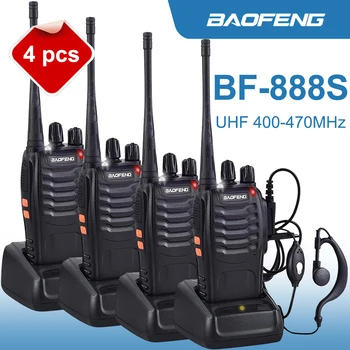 Baofeng BF888S Walkie Talkie Original 5W BF-888S 5KM UHF 400-470MHZ de Emisie-recepție Portabile Două Fel de Radio BF 888S Interfon 4
