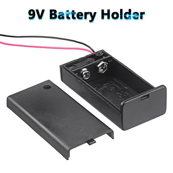Baterie 9V Caz de Sârmă de Plumb Comutator pornit/OPRIT PP3 Cutie Titularul Conexiune Cablu de Cu Pentru DIY de Alimentare Adaptor Dock Titular 16