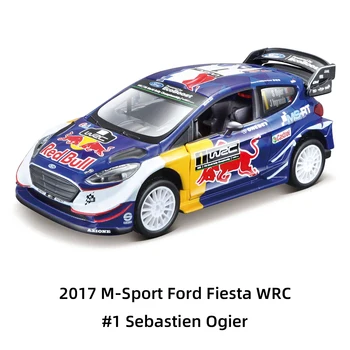 Bburago 1:32 2017 M-Sport Ford Fiesta WRC Static Turnat Vehicule de Colectie Model de Masina Jucarii 2