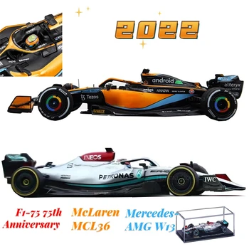 Bburago 1:43 2022 F1 Mercedes-AMG W13 #44 Hamilton Casca F1 Formula Mașină de turnat sub presiune Static Model MCL36 #3 Daniel Ricciardooy Cadou 16