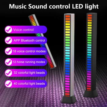 Benzi cu LED-uri de Lumină de Sunet Muzică de Control de Preluare RGB Ambient Ritm plin de culoare de Fundal Pentru Masina Joc de Bar Atmosfera Lampa TV Audio Decor