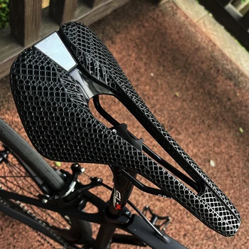 Biciclete 3D Imprimate Șa Gol Confortabil Respirabil Bicicleta Scaun Confortabil Fagure de miere Ciclism Piese de Echipament Negru