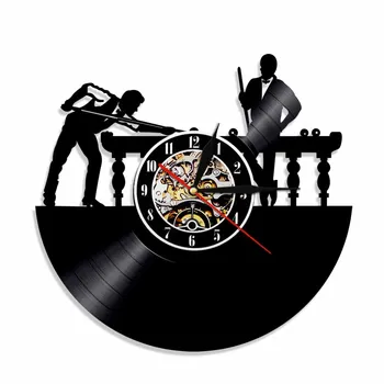 Biliard Jucător Ceas de Perete Unic de Biliard, Snooker Decorul Camerei de Înregistrare de Vinil Ceas Cadou reloj de pared moderno reloj comparativ 16