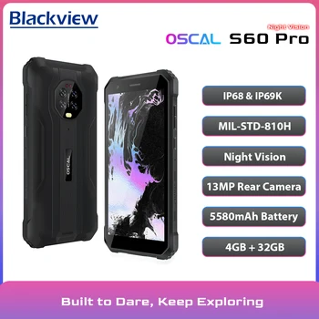BLACKVIEW OSCAL S60 Pro IP68 rezistent la apa Viziune de Noapte De 5,7