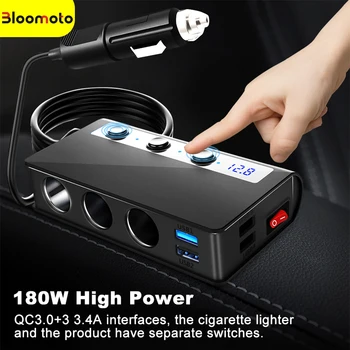 Bloomoto Quick Charge 3.0 Brichetă Încărcător Cu USB Porturi Fast Brichetă Încărcător de Tip C USB Masina Încărcător Rapid Trabuc Jack 3