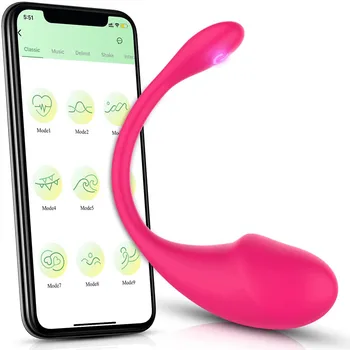 Bluetooth Wireless G Spot Vibrator Vibrator Portabil APP de Control Distanta de Silicon Vibrator Ou de sex Feminin Pentru Adulti jucarii sexuale 3