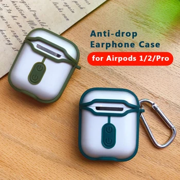 Bomboane De Culoare Caz De Protecție Pentru Apple AirPods 1 2 Transparent Hard Capac Cască Pentru Airpods Pro Antidrop Cască Cutie Cu Inel 12