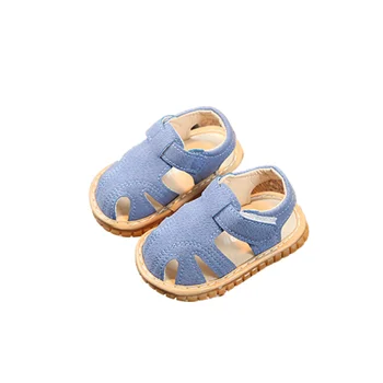 Băieți Fete Vara Scartaie Sandale Închise-N Picioare Anti-Alunecare De Cauciuc Unic Infant Toddler Prima Pietoni Pantofi Moale Copil Nou-Născut Sandale 15