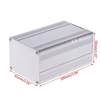 Carcasa din aluminiu Cutie 65*50*100mm Caz Proiect Electronic PCB Instrument de Argint DIY Alimentare 14
