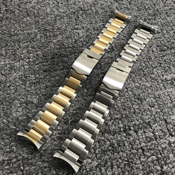 CARLYWET 22mm Argint Mijlocul de Aur de Inalta Calitate 316L din Oțel Inoxidabil Ceas de Argint Banda Bretele watchbands Pentru Tudor Negru Bay 7