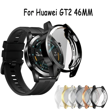 Caz Pentru Huawei Watch GT 2 GT2 Ecran Protector Marginea Complet Capacul de Protecție Cazuri Placare TPU Anti-Toamna Ceasuri Inteligente Accesorios 13