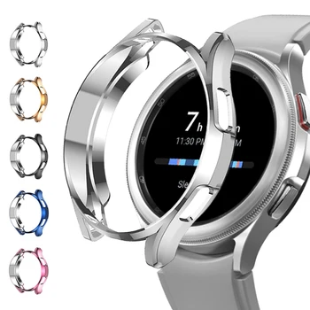 Caz pentru Samsung Galaxy watch 4 classic 46mm 42mm TPU Placat cu toate-în jurul valorii de bara de protecție Ecran protector Galaxy watch 4 5 44mm 40mm 15