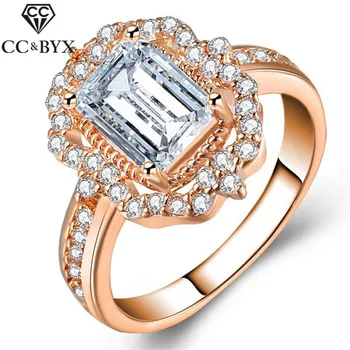 CC Inele Pentru Femei de Lux Cubic Zirconia Diamant Pătrat Inel de Piatră Mireasa Nunta Logodna Accesorii Picătură de Transport maritim CC2150