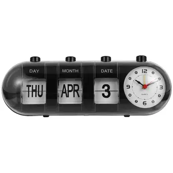 Ceas Calendar Perpetuu Birou Manual De Afișare A Datei Cu Digitaltable Zi De Epocă Lună De Alarmă Pagina Abs Bifarea Non Mici 10