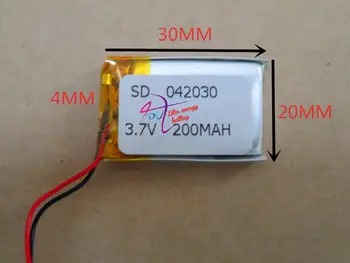 cel mai bun baterie brand Dimensiune 042030 3.7 V 200mah Baterie Litiu-polimer Cu Bord de Protecție Pentru MP3 MP4 MP5 GPS Produse Digitale Fr 4