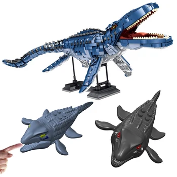 Compatibil Cu LEGO MOC Acvatice Dinozaur Blocuri Mosasaurus Model de Colectie Mutant Cărămizi de Culoare Jucarii Interactive