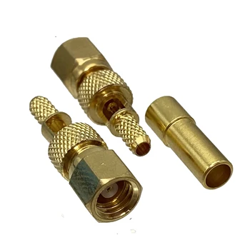 Conector SMC feminin jack sertizare RG174, RG316 LMR100 cablu Coaxial RF Drept 10