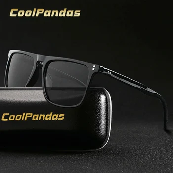 CoolPandas Nit Clasice de Design Negru Bărbați ochelari de Soare Polarizat Ochelari Pătrați Femei Anti-orbire Conducere Ochelari gafas de hombre